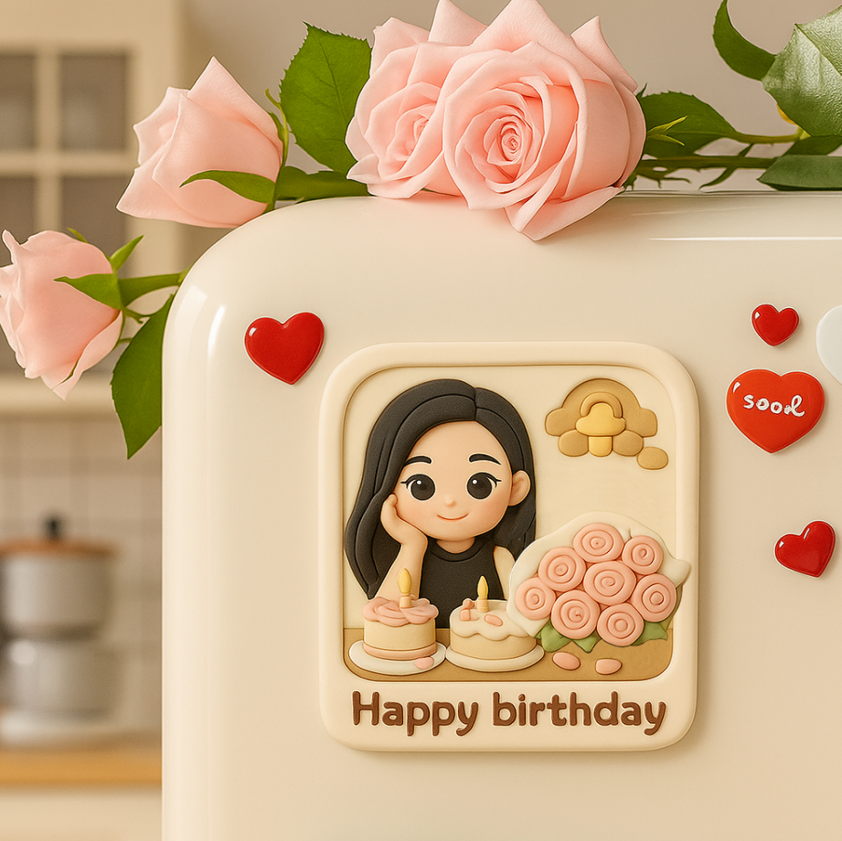 3D relief - magnetic refrigerator sticker